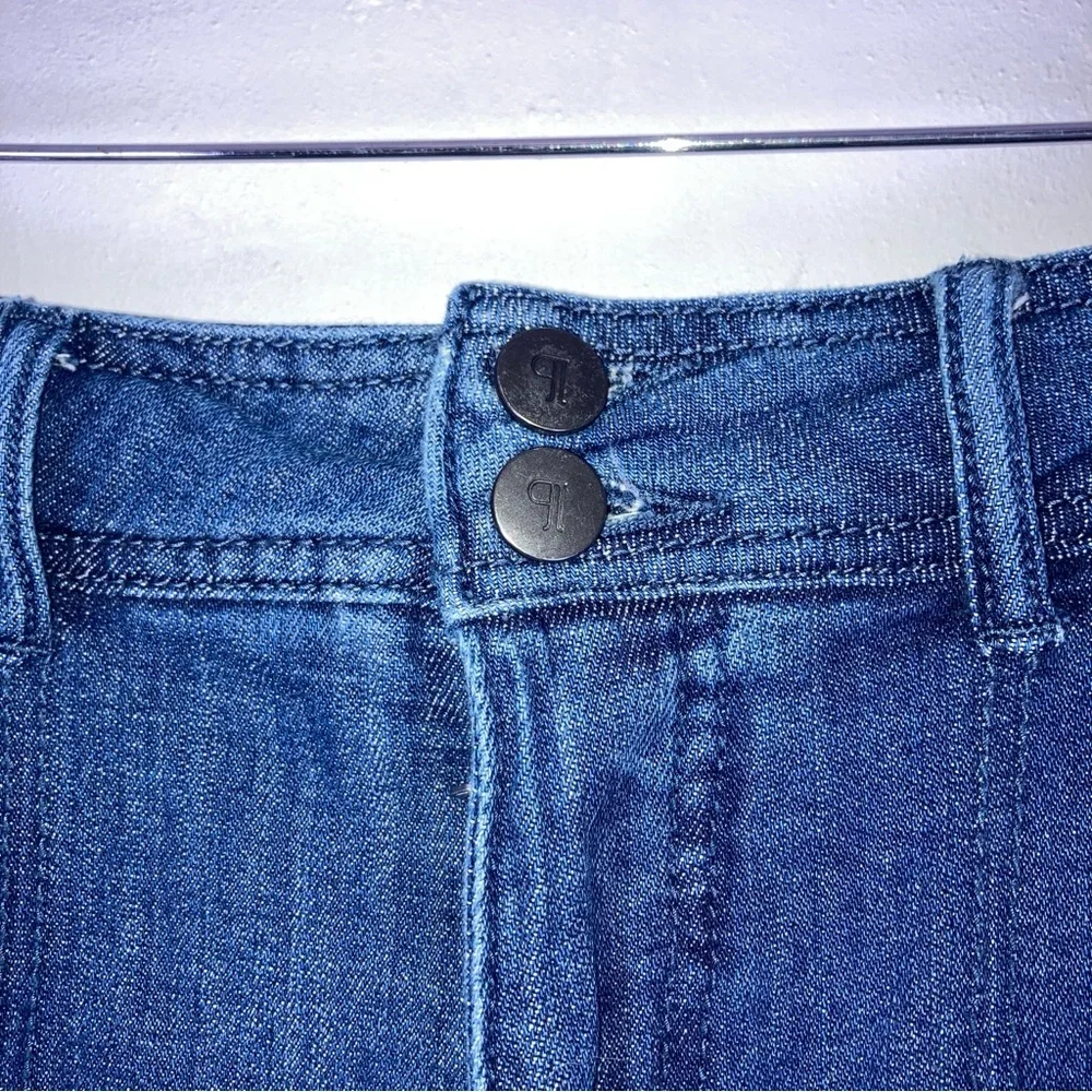 Pilcro Anthropologie Wide Leg Crop Culotte Jeans Sz 27  Denim High Rise Pockets - Picture 3 of 16